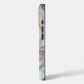 Rost und Aquamarin marmoriert Case-Mate iPhone Hülle (Rückseite / Links)