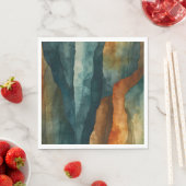 Rost und Aquamarin Serviette (Beispiel)