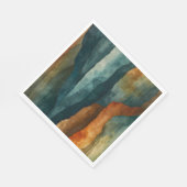 Rost und Aquamarin Serviette (Ecke)