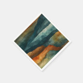 Rost und Aquamarin Serviette (Ecke)