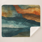 Rost und Aquamarin Sherpadecke (Vorderseite (Horizontal))