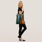 Rost und Aquamarin Tasche (Am Model)