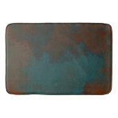 Rost und Aquamariner Marmor abstrakt Badematte (Vorderseite)
