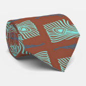 Rost und aquamarines bemannt Krawatte (Gerollt)