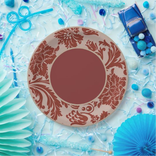 Rost und beige formelle Hochzeitsplatte Pappteller (Party)