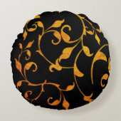Rost und BLack Rundes Kissen (Vorderseite)