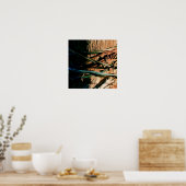 Rost- und Blankdraht Poster (Küche)