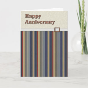 Rost und blaue Streifen mit Kupfer-Schnürsenkel-Ju Karte