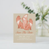 Rost- und Elfenbeinfüchse Save the Date Ankündigungspostkarte (Stehend Vorderseite)