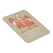 Rost- und Elfenbeinfüchse Save the Date Magnet (Rechte Seite)