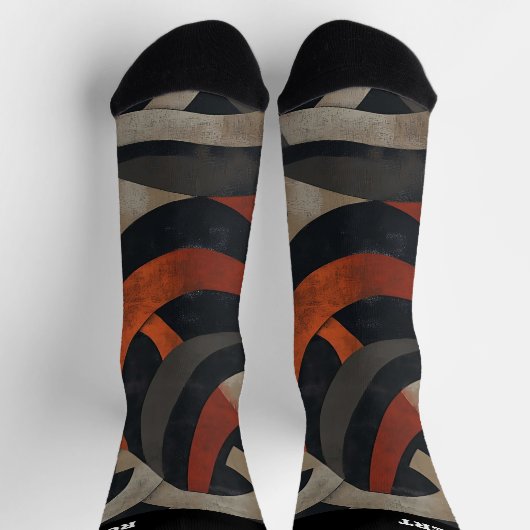 Rost und Graue Mode Socken (Oben)