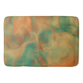 Rost- und Meeresgrün-Marmor abstrakt Badematte (Vorderseite)