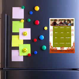 Rost- und Olivgrün-Cowboyktakttierkalender Magneteinladung