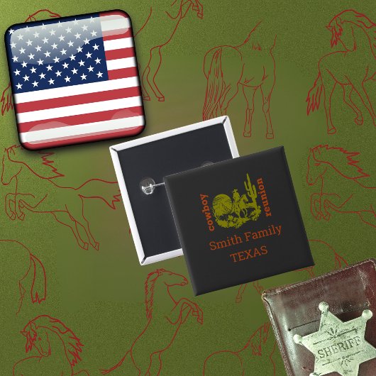 Rost und Olivgrün Kakteen Wiedersehen Button