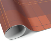 Rost und Orange Kariertes Muster Geschenkpapier (Rolleneckpunkt)