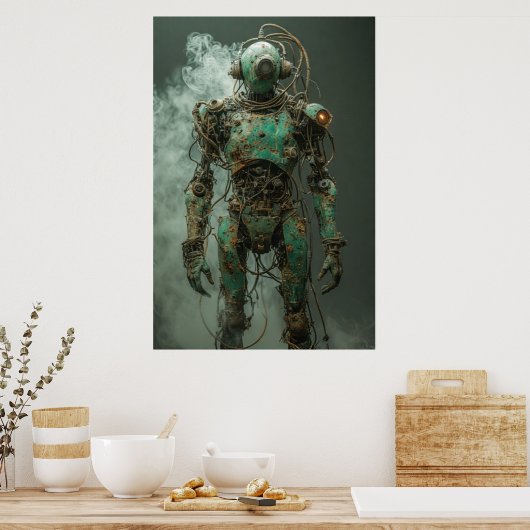 Rost und Reste: Ein dystopisches Android Poster (Küche)