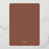 Rost und Rose | Boho Minimalistisch Script Brautpa Folieneinladung (Rückseite)