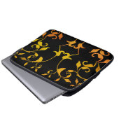 Rost und schwarz laptopschutzhülle (Vorne Knopf)