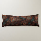 Rost und türkisfarbener Stein Abstrakt Seitenschläferkissen (Rückseite)