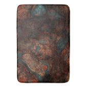 Rost und türkisfarbener Stein  Badematte (Vorderseite Vertikal)