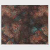 Rost und türkisfarbener Stein Geschenkpapier (Flach)