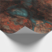 Rost und türkisfarbener Stein Geschenkpapier (Ecke)