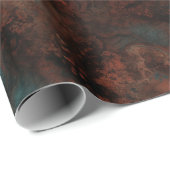 Rost und türkisfarbener Stein Geschenkpapier (Rolleneckpunkt)