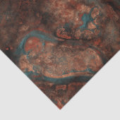 Rost und türkisfarbener Stein Seidenpapier (Detail)