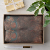 Rost und türkisfarbener Stein Seidenpapier (Geschenk)