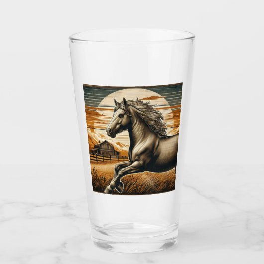 Rost/Vintages Pferd/Western Glas (Vorderseite)