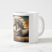 Rost/Vintages Pferd/Western Jumbo-Tasse (Vorderseite Rechts)