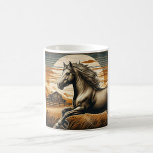 Rost/Vintages Pferd/Western Kaffeetasse
