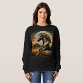 Rost/Vintages Pferd/Western Sweatshirt (Vorne ganz)