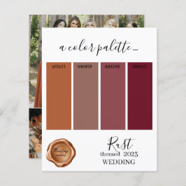 Rost Wedding Farben Palette Karte 2023