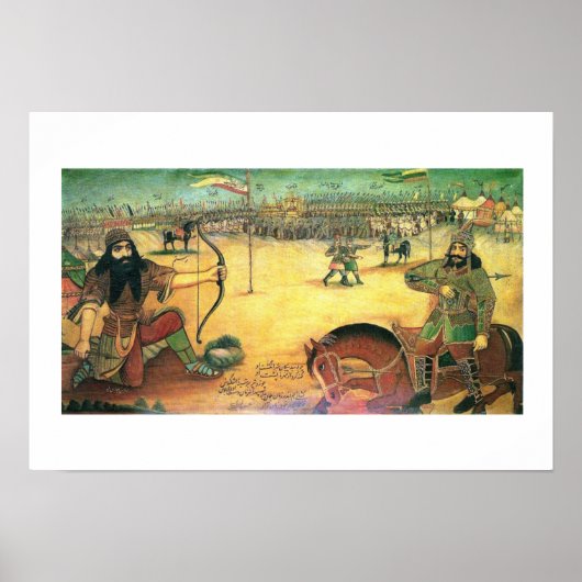 Rostam in Battle Print Poster (Vorne)