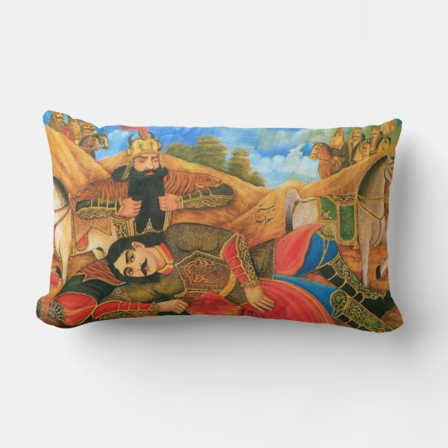 Rostam u. Sohrab Lumbar-Kissen Lendenkissen (Vorderseite)