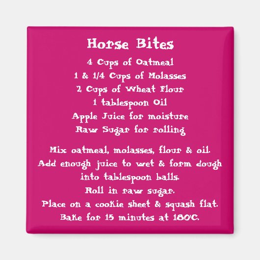 Rostbites Rezept Farbe Magnet (Vorne)