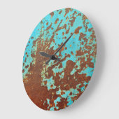 Rostblech blaues Grundierblech Große Wanduhr (Winkel)