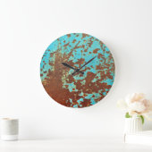 Rostblech blaues Grundierblech Große Wanduhr (Zuhause)