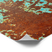 Rostblech blaues Grundierblech Poster (Ecke)