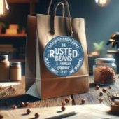 Rostbohnen - Kaffee Runder Aufkleber