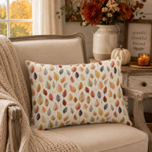 Rostbraun Creme Grau Herbstblätter Moderne Farmhau