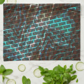 Rostbraunblau, Kratzer, kleiner Stein oder Gitter Geschirrtuch (Gefaltet)