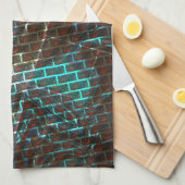 Rostbraunblau, Kratzer, kleiner Stein oder Gitter Geschirrtuch (Viertel Falte)