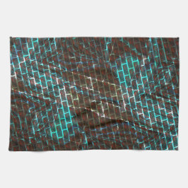 Rostbraunblau, Kratzer, kleiner Stein oder Gitter Geschirrtuch