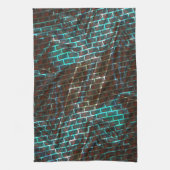 Rostbraunblau, Kratzer, kleiner Stein oder Gitter Geschirrtuch (Vertikal)