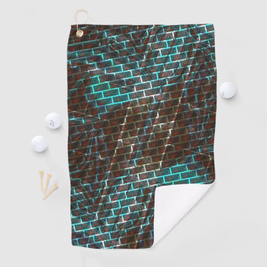 Rostbraunblau, Kratzer, kleiner Stein oder Gräser Golfhandtuch (Insitu)