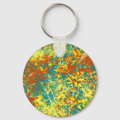 rostbraune Blätter Schlüsselanhänger (Vorderseite)