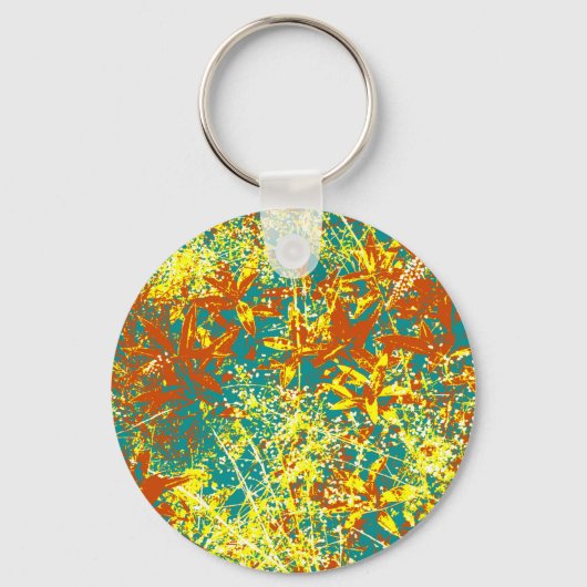 rostbraune Blätter Schlüsselanhänger (Vorderseite)