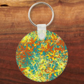 rostbraune Blätter Schlüsselanhänger (Vorderseite)